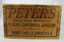Antique Peters (Remington Arms) Wooden Ammo Crate