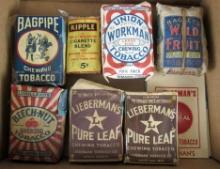 Group of Antique Tobacco packs Union Wokman, Ripple, Lieberman's, etc