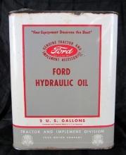 Antique Ford Hydraulic 2 Gallon Metal Oil Can