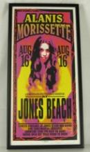 Beautifully Framed Artist Signed (Arminski) Alanis Morissette Concert Poster (1996)