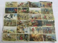 Antique Tobacco Silks Sewn Quilt piece 14" x 18"