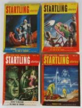Lot (4) 1950's Startling Stories Golden Age Pulps- Sci/Fi, Space, GGA Covers