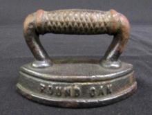 Antique Round Oak Stoves Cast Iron Advertising Paperweight