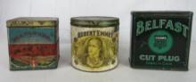 Lot (3) Antique Tobacco Tins- Belfast, Mapacuba, Robert Emmet