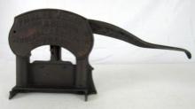 Antique Cast Iron Tobacco Cutter- Phelps Brace Wholesale Groceries- Detroit, MI