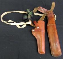 Lot (2) Vintage Leather Pistol Holsters. Hunter & Bianchi