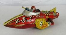 Antique Marx Flash Gordon No. 5 Tin Wind-Up Rocket Fighter