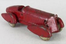 Antique 1930's Wyandotte Pressed Steel Boat Tail Racer 9"
