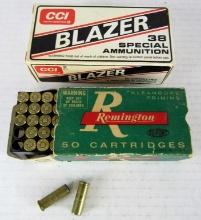 2 Boxes (95 Rds) 38 Special Factory Ammo