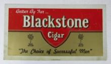 Vintage Blackstone Cigars Tin Sign 10 x 18" (1950's/60's)