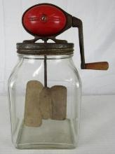 Antique Daisy #4 Red "Football" Butter Churn