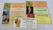 Lot (7) Antique 1940's Pin-Up Girl Advertising Ink Blotters