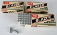 3 Boxes (150 Rds) Vintage 38 Special Factory Ammo