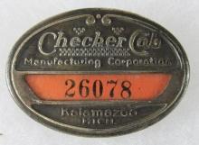 Antique Checker Cab Manufacturing Co. (Kalamazoo, MI) Employee Plant Badge