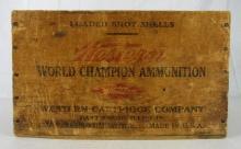 Antique Western World Champion Ammunition Wooden Ammo Crate