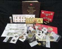 Large Estate Boxlot of Collector Coins, Tokens, Currency & More
