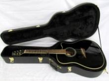 Vintage Kona K1ETBK Acoustic Electric 6 String Guitar w/ Case