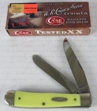 Case XX #3254CV Yellow Delrin Large Trapper Knife MIB