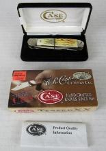 Rare Case XX Collector Scrolled #6249 Burnt White Copperhead Folding Knife MIB