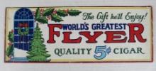 Antique Flyer Cigars Paper General Store Sign 6x16" Christmas Theme