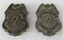 Rare Matching Pair Nash - Kelvinator Automobiles Plant Security Chest & Hat Badge