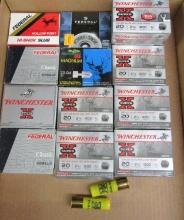 12 NOS Boxes (70 Rds) Assorted 20 Gauge Slugs & Buckshot