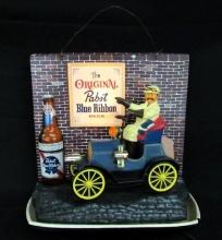 Rare 1960 Pabst Blue Ribbon Beer Lighted Motion Jalopy Beer Sign