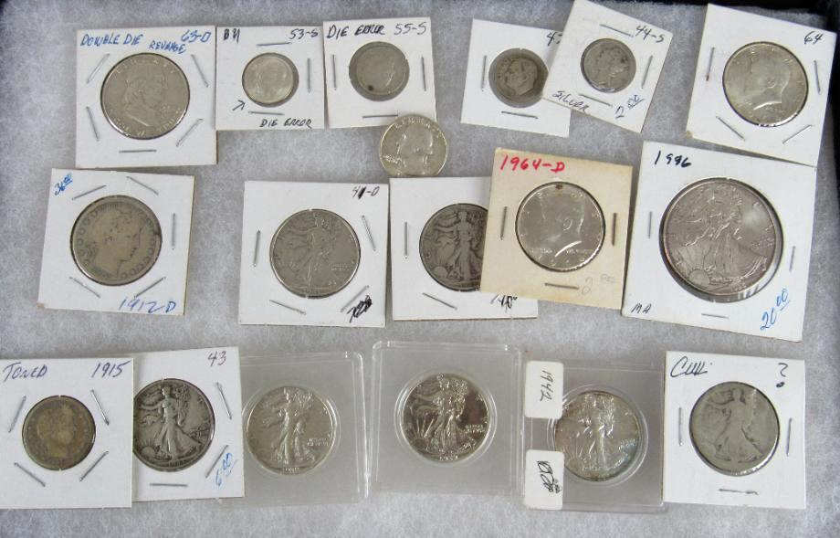 Misc. Lot $7.00 Face Value US 90% Silver Coinage