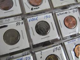 Album of US Error Coins- Cents, Dimes, Nickels, Quarters, Halves.