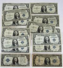 Lot (15) 1928, 1934, 1935 $1 Washington Silver Certificate Notes
