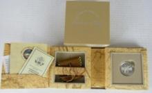 Beautiful 2004 Lewis & Clark US Mint Silver Proof Dollar w/ Native American Pouch Set