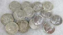 Lot (15) 1964 Silver Kennedy Half Dollars ($7.50 Face)