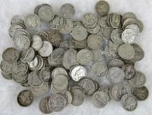Lot (130) Mixed Date Silver Mercury Dimes (13.00 Face Value)