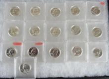 Lot (16) Mixed Date 1940's-1960's Washington Silver Quarters High Grade or Proof