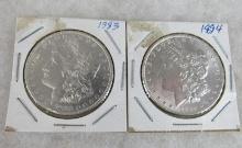 1883 & 1894 Morgan Silver Dollars
