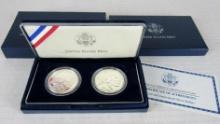 Box Set (2) 2001 Smithsonian American Buffalo US Silver Proof Bullion Coins MIB .999