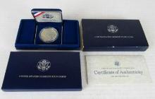 Beautiful 1987 US Constitution "We The People" US Mint Silver Proof Dollar MIB