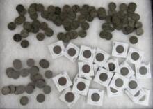 HUGE Estate Collection (85+) Early US .05 Nickels. War Time Jefferson & V