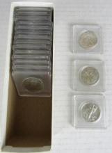 Lot (17) 1940's Walking Liberty Silver Half Dollars
