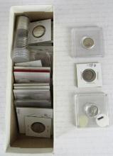 Lot (54) Mixed Date Mercury & Roosevelt Silver Dimes