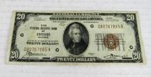 1929 Federal Reserve $20 Bank Note- Chicago Illinois
