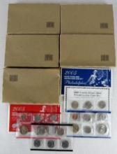 Lot (5) 2005 P & D US Mint (22 Coin) Sets w/ Dollars & State Quarters