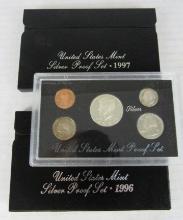 Lot (2) 1996 & 1997 US Silver (Black Box) Proof Sets MIB