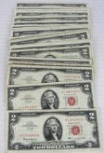 Lot of (33) $2 Notes ($66 Face) 1953, 1963, 1976, 1995, 2003