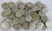 Lot (60) Mixed Date 1960's (40%) Silver Kennedy Half Dollars ($30.00 Face)