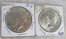 1923 & 1926-D Peace Silver Dollars