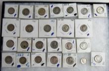Lot (25) Vintage US Silver Mercury .10 Dimes