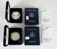 Lot (2) 2003 US Silver Eagle Bullion Coins MIB .999