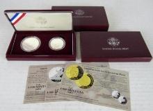 1998 Robert F & John F Kennedy US Silver Dollar & Half Coin Set MIB