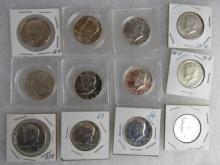 Lot (12) 1965 - 1970 US 40% Silver Clad Kennedy Half Dollars